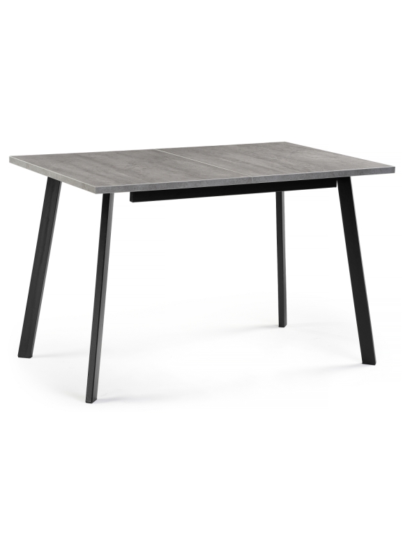 Стол раскладной Колон Лофт 120(160)х75х75 25 мм бетон / матовый черный