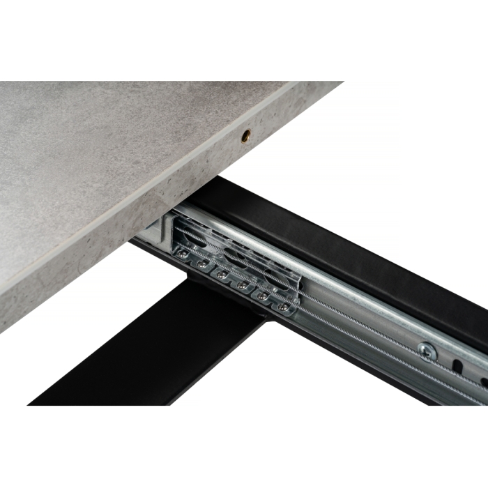 Стол раскладной Колон Лофт 120(160)х75х75 25 мм бетон / матовый черный