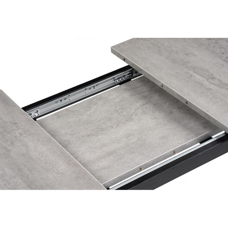 Стол раскладной Колон Лофт 120(160)х75х75 25 мм бетон / матовый черный