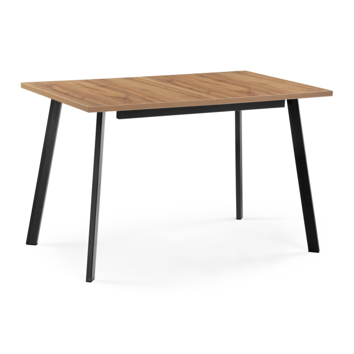 Стол раскладной Колон Лофт 120(160)х75х75 25 мм дуб вотан / матовый черный