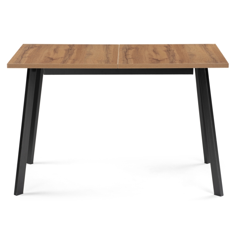 Стол раскладной Колон Лофт 120(160)х75х75 25 мм дуб вотан / матовый черный