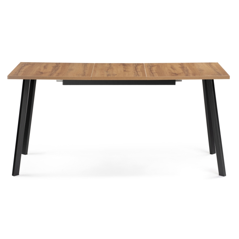 Стол раскладной Колон Лофт 120(160)х75х75 25 мм дуб вотан / матовый черный