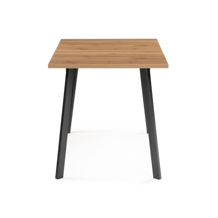 Стол раскладной Колон Лофт 120(160)х75х75 25 мм дуб вотан / матовый черный