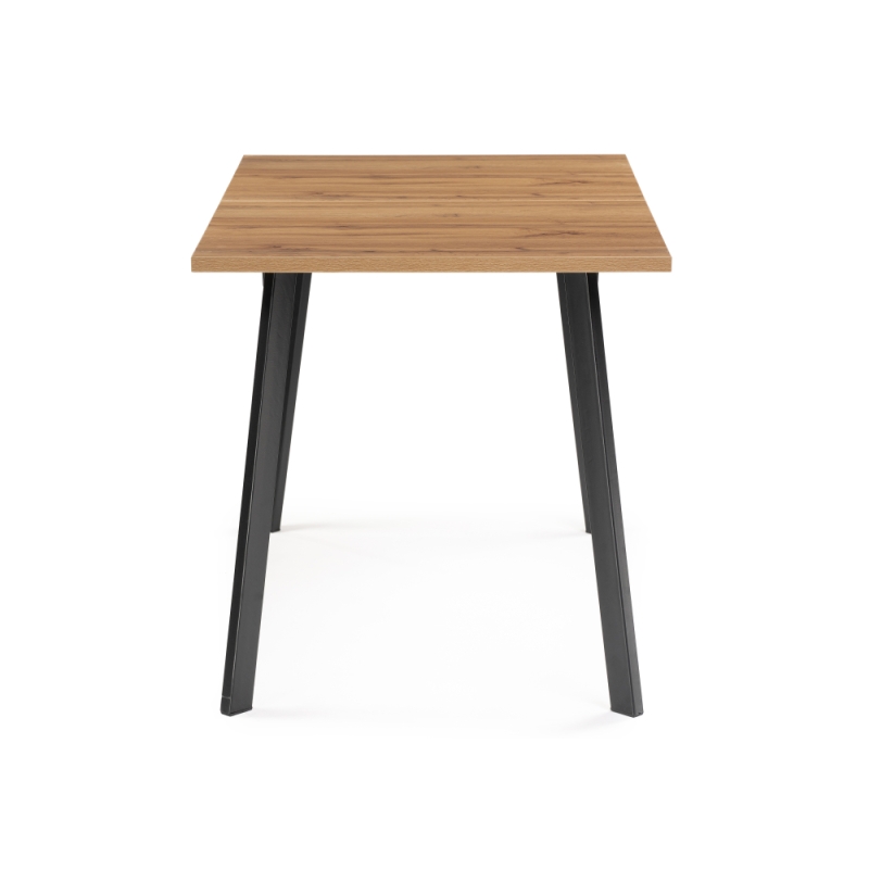 Стол раскладной Колон Лофт 120(160)х75х75 25 мм дуб вотан / матовый черный
