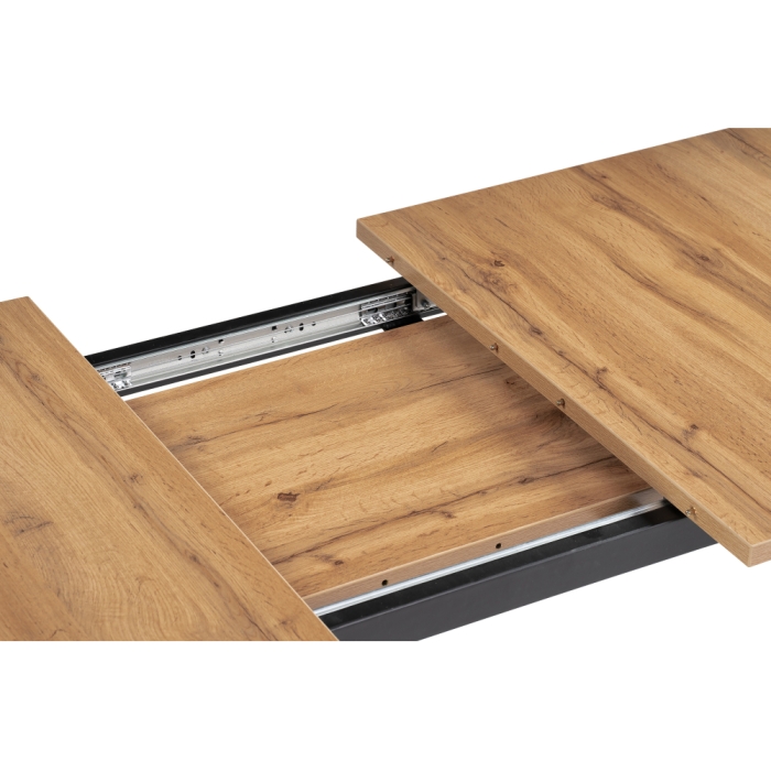 Стол раскладной Колон Лофт 120(160)х75х75 25 мм дуб вотан / матовый черный