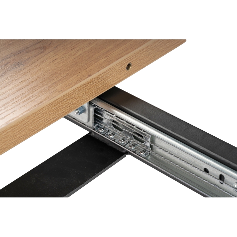 Стол раскладной Колон Лофт 120(160)х75х75 25 мм дуб вотан / матовый черный