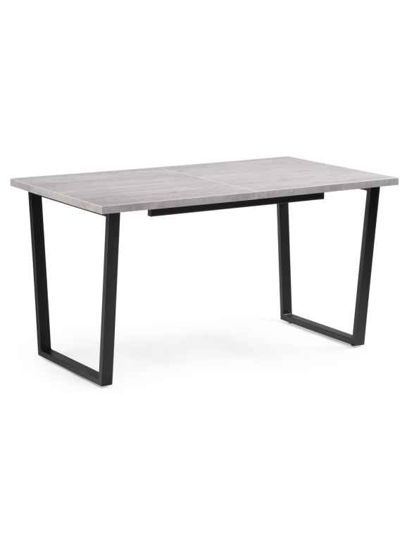 Стол раскладной Лота Лофт 140(180)х80х74 25 мм  бетон / матовый черный