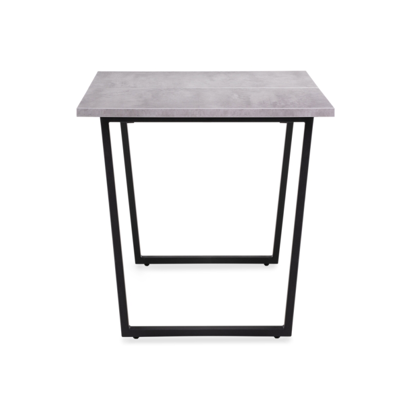 Стол раскладной Лота Лофт 140(180)х80х74 25 мм  бетон / матовый черный