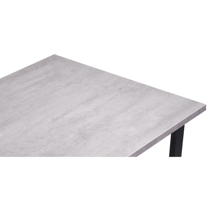 Стол раскладной Лота Лофт 140(180)х80х74 25 мм  бетон / матовый черный