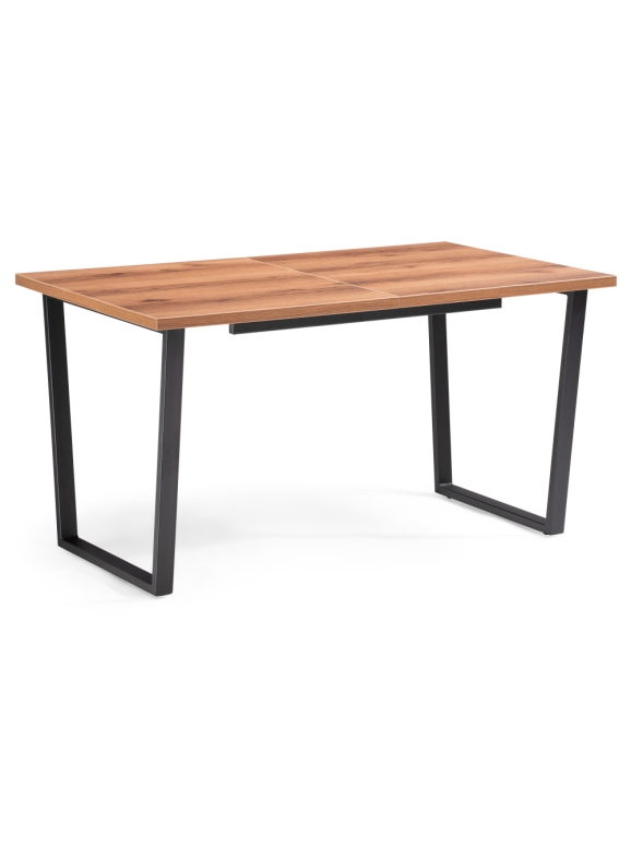 Стол раскладной Лота Лофт 140(180)х80х74 25 мм дуб делано темный / матовый черный