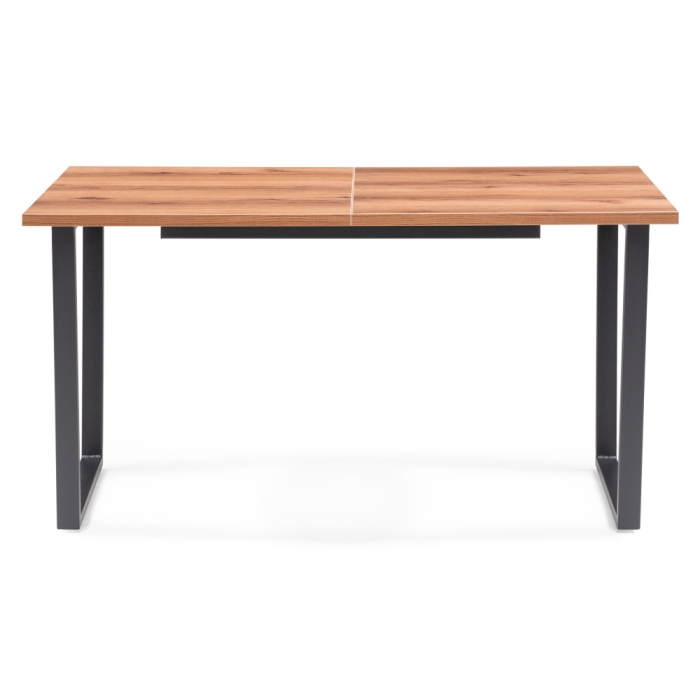 Стол раскладной Лота Лофт 140(180)х80х74 25 мм дуб делано темный / матовый черный