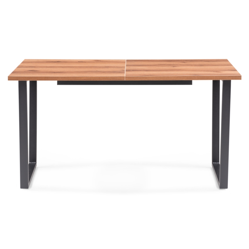 Стол раскладной Лота Лофт 140(180)х80х74 25 мм дуб делано темный / матовый черный