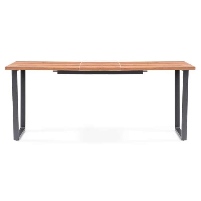 Стол раскладной Лота Лофт 140(180)х80х74 25 мм дуб делано темный / матовый черный