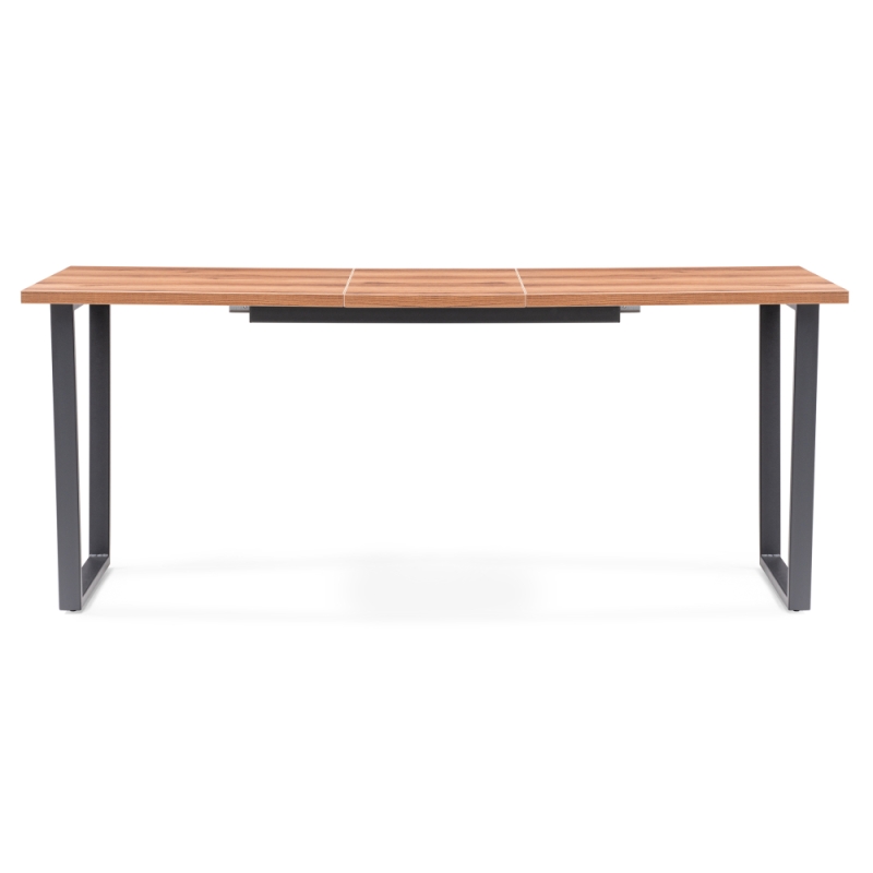 Стол раскладной Лота Лофт 140(180)х80х74 25 мм дуб делано темный / матовый черный