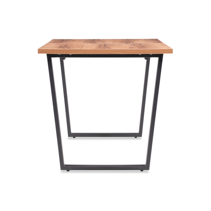 Стол раскладной Лота Лофт 140(180)х80х74 25 мм дуб делано темный / матовый черный