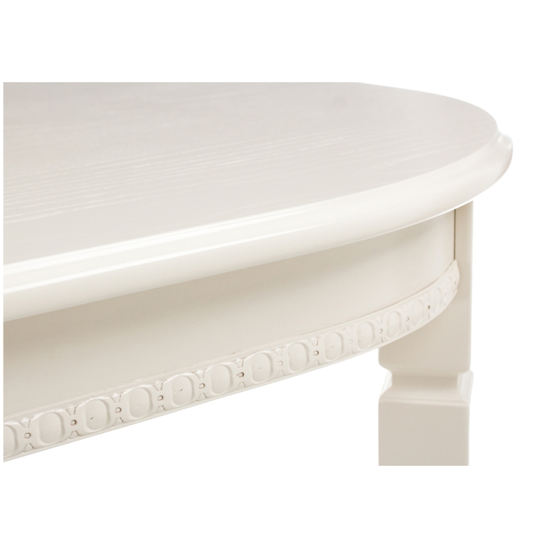 Стол Romeo 130(170)х85х75 без патины / молочный