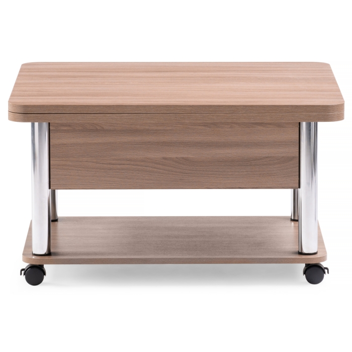 Стол-трансформер Виват 86(172)х72х50(74) темный шимо / хром