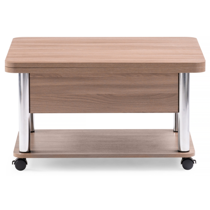 Стол-трансформер Виват 86(172)х72х50(74) темный шимо / хром