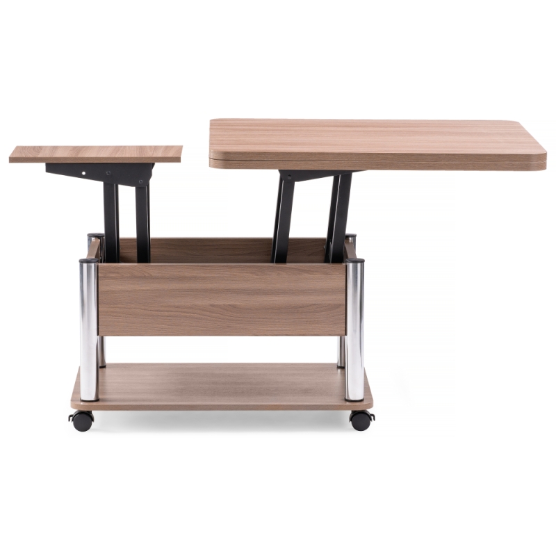 Стол-трансформер Виват 86(172)х72х50(74) темный шимо / хром