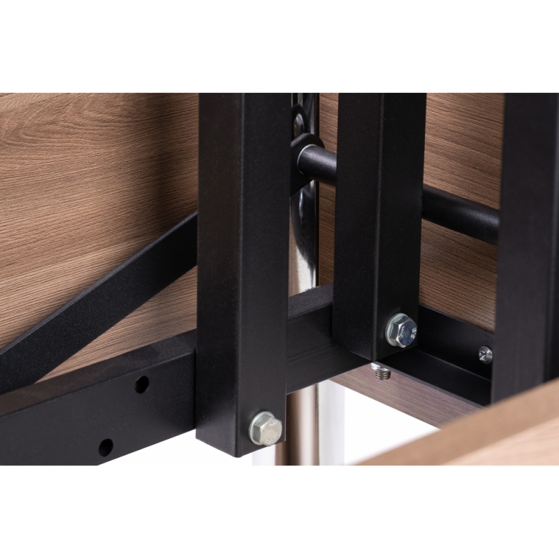 Стол-трансформер Виват 86(172)х72х50(74) темный шимо / хром