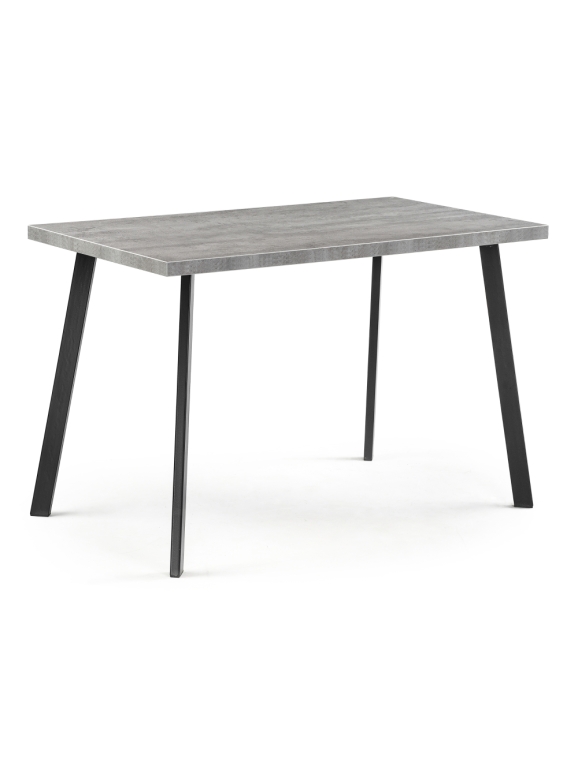 Стол Тринити Лофт 120х60х75 25 мм бетон / матовый черный