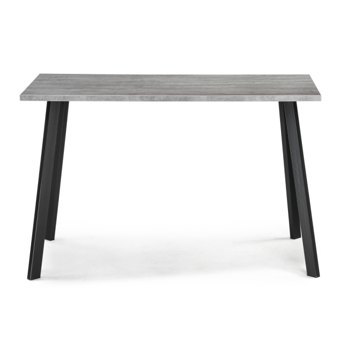Стол Тринити Лофт 120х60х75 25 мм бетон / матовый черный
