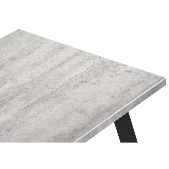 Стол Тринити Лофт 120х60х75 25 мм бетон / матовый черный
