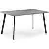 Стол Тринити Лофт 140x80x75 25 мм бетон / матовый черный