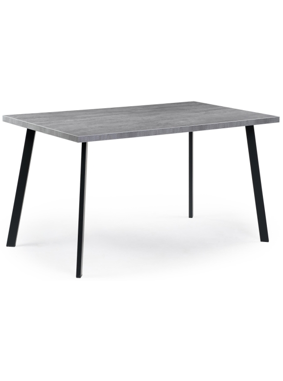 Стол Тринити Лофт 140x80x75 25 мм бетон / матовый черный