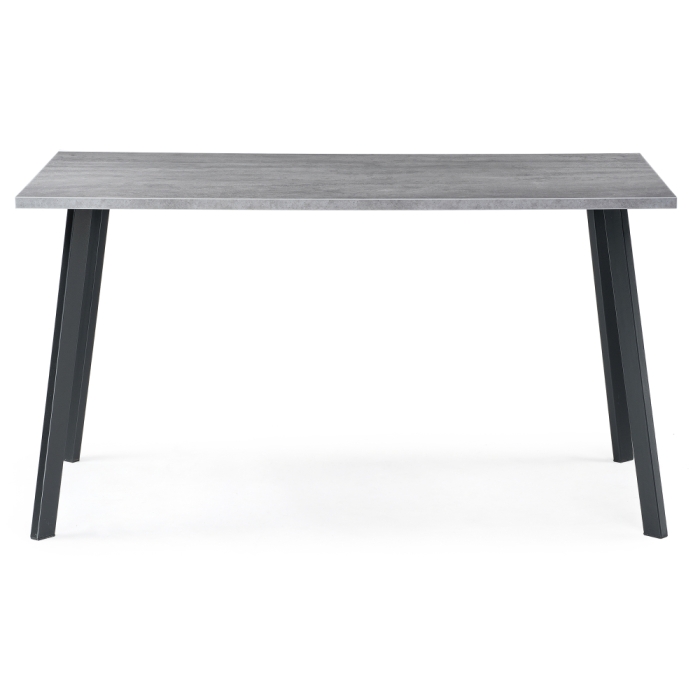 Стол Тринити Лофт 140x80x75 25 мм бетон / матовый черный
