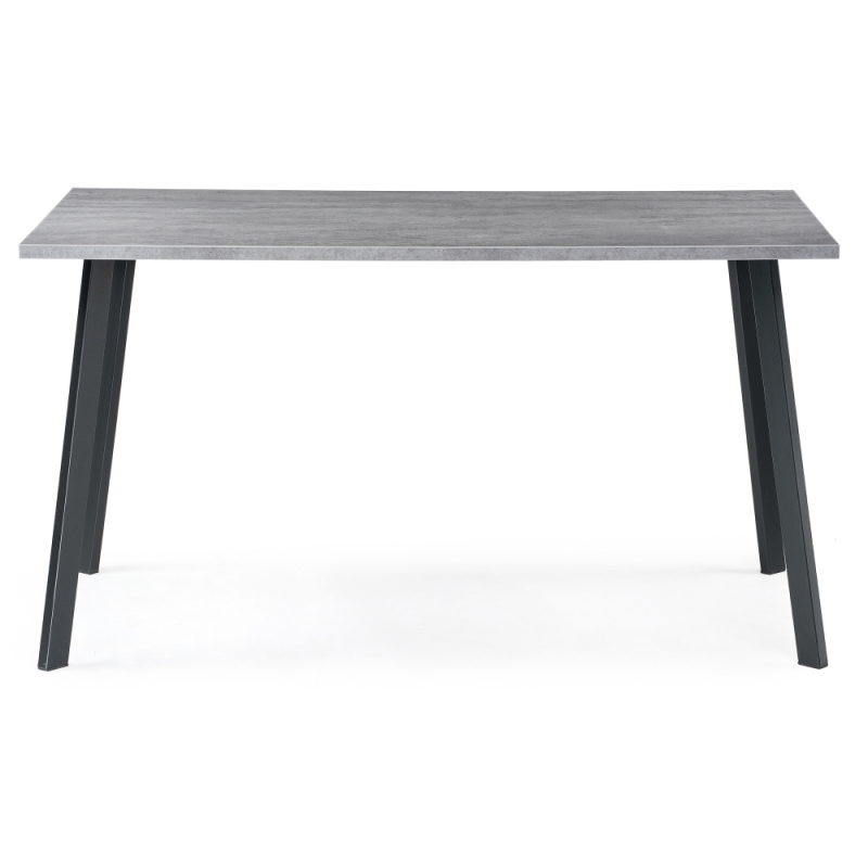 Стол Тринити Лофт 140x80x75 25 мм бетон / матовый черный