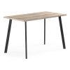 Стол Тринити Лофт 140x80x75 25 мм делано светлый / матовый черный