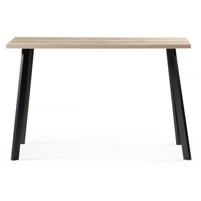 Стол Тринити Лофт 140x80x75 25 мм делано светлый / матовый черный