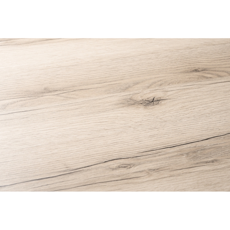 Стол Тринити Лофт 140x80x75 25 мм делано светлый / матовый черный