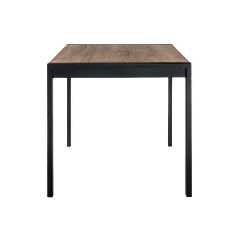 Стол Центавр 120(160)х70х75 дуб велингтон / черный матовый