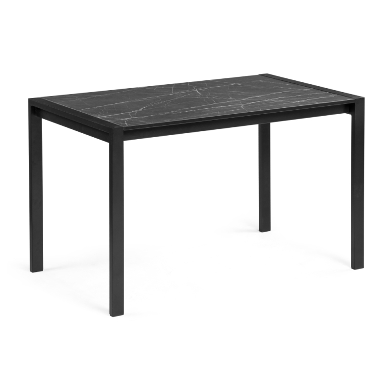 Стол Центавр 120(160)х70х75 файерстоун / черный матовый