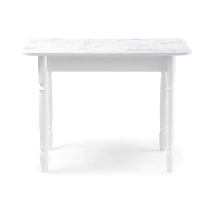 Стол Зедонг 100х60х73,5 сабия / белые точёнки