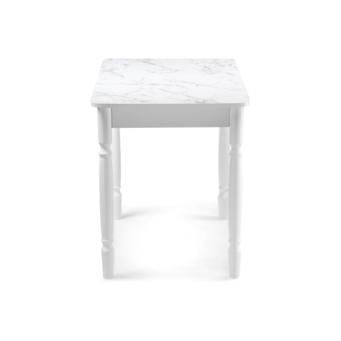 Стол Зедонг 100х60х73,5 сабия / белые точёнки