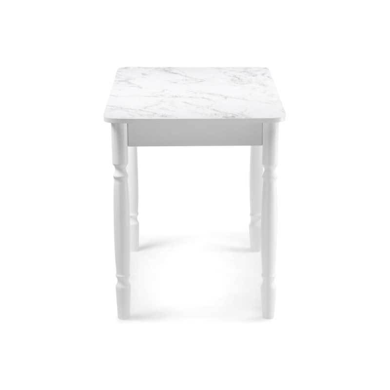 Стол Зедонг 100х60х73,5 сабия / белые точёнки