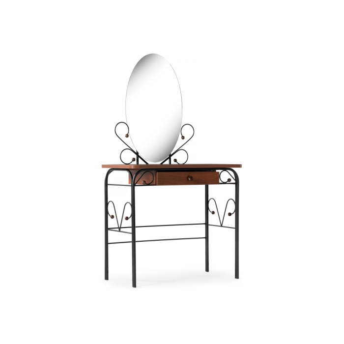 Туалетный столик Клео 3 черный / орех