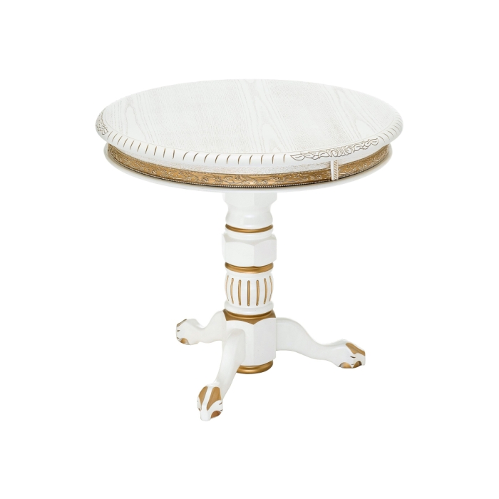 Журнальный столик Бернард 70х63 молочный с золотой патиной