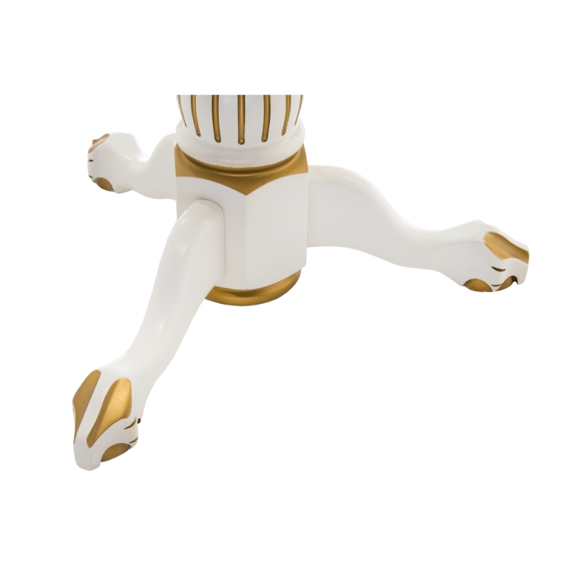 Журнальный столик Бернард 70х63 молочный с золотой патиной