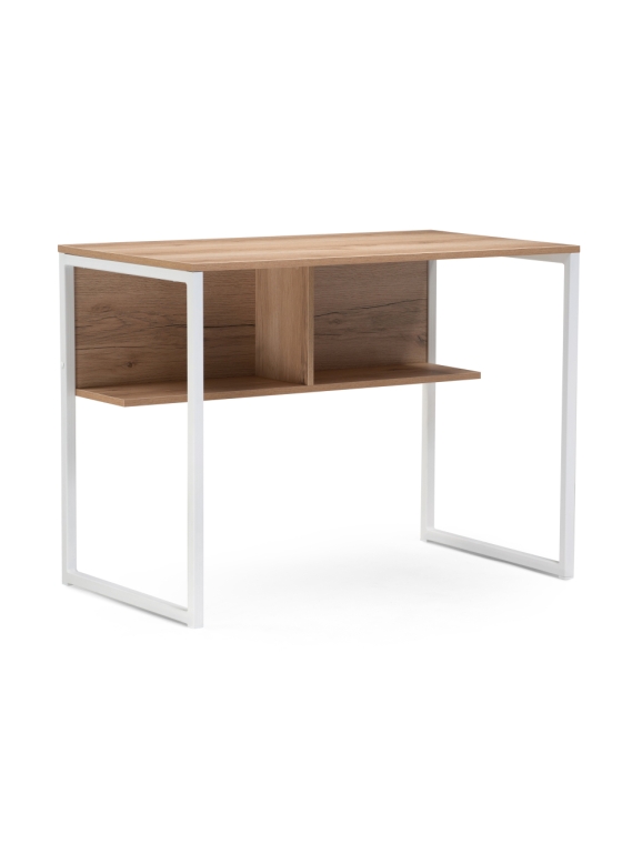 Письменный стол Клер Лофт 100х57х75 дуб делано светлый / матовый белый