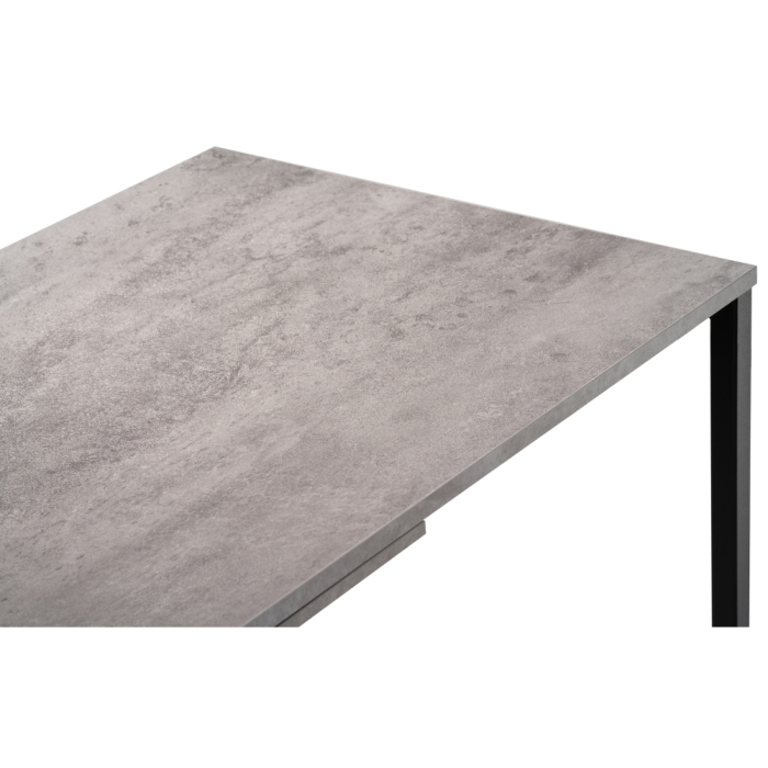 Письменный стол Клер Лофт матовый черный  / бетон