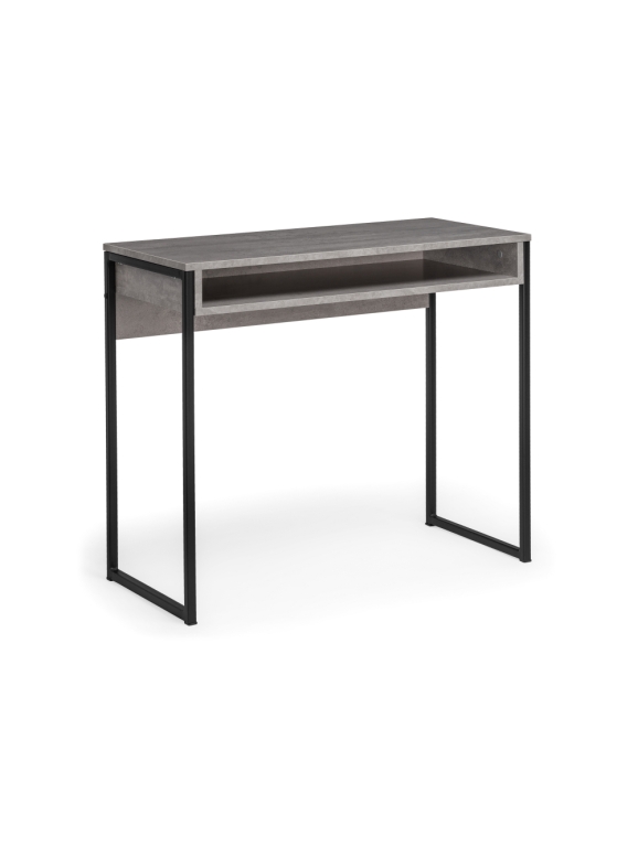 Письменный стол Лео Лофт 85х39х75 бетон / матовый черный