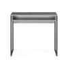 Письменный стол Лео Лофт 85х39х75 бетон / матовый черный