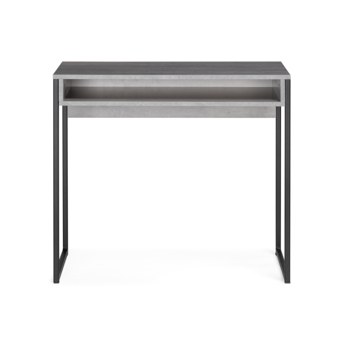 Письменный стол Лео Лофт 85х39х75 бетон / матовый черный