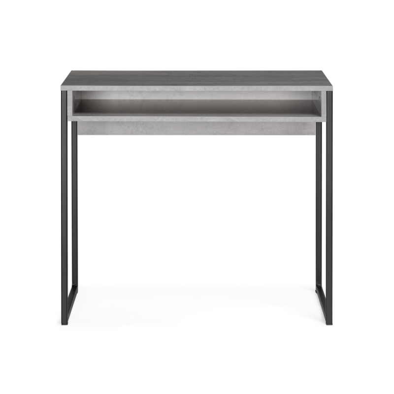 Письменный стол Лео Лофт 85х39х75 бетон / матовый черный