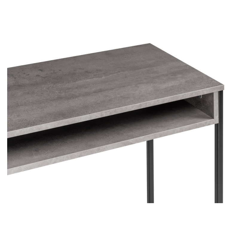 Письменный стол Лео Лофт 85х39х75 бетон / матовый черный