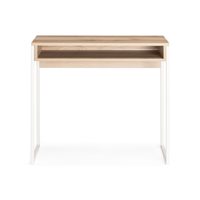 Письменный стол Лео Лофт 85х39х75 дуб делано светлый / матовый белый